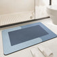 Square Diatomaceous Earth Bathroom Mat, Super Absorbent Thick Bath Rug with Non-Slip Rubber Backing for Bathroom & Entryway