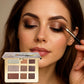 9-Color Orange & Brown Eyeshadow Palette, Matte & Shimmer, Highly Pigmented, Long-Lasting Eye Makeup