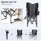 Oversized Folding Director’s Camping Chair – Heavy-Duty 330 lb Outdoor Lawn Chair with Side Table & Cup Holder