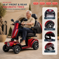 4-Wheel Heavy Duty Mobility Scooter for Adults, Full Suspension, Pneumatic Tires, Swivel Seat, Bluetooth, Keyless Start, USB Charging