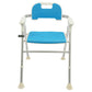 Height Adjustable Folding Shower Chair for Seniors – Heavy-Duty Bath Seat with Armrests & Backrest