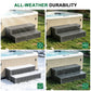 36.6 Inch Non-Slip Hot Tub Steps with 32 Gallon Storage, Outdoor Spa Stairs for Pool, RV & Deck, Black