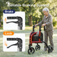 Lightweight 3-Wheel Rollator Walker for Seniors – Foldable Walking Aid with Storage Bag