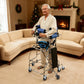 8-Wheel Mobility Walking Aid, Adjustable Height & Width Support Walker for Seniors, Rehabilitation, Home & Care Facilities