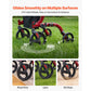 Foldable Rollator Walker with Seat for Seniors, 300 lb Capacity, Lightweight Aluminum Frame, Adjustable Handles, Cup & Cane Holder, Storage Bag
