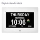 Large Display Digital Calendar Clock with Day & Date, Multiple Alarms, Auto Dimming, Remote Control for Seniors