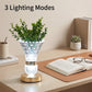 Rechargeable Crystal Vase LED Table Lamp, Touch Control, Stepless Dimming, 3 Color Modes, 500mAh Battery