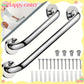 Stainless Steel Bathroom Grab Bar – Slip-Resistant Safety Handrail for Shower, Bathtub & Toilet Support