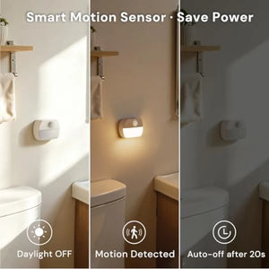 Motion Sensor LED Step Lights, 4-Pack, Battery Operated, Wireless Indoor Stair Lights, Warm White 3000K
