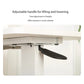 Height Adjustable Overbed Table with Wheels, Tilting Bedside Tray, Mobile Rolling Laptop Desk for Home & Hospital Use