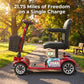 Foldable Electric Mobility Scooter for Adults, 20Ah Removable Battery, 4.8 MPH, 12° Climbing, Anti-Tip Design