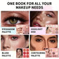 Book-Style Eyeshadow Palette with Natural Brown Matte and Shimmer Shades, Waterproof Travel Eye Makeup