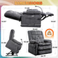 Dual Motor Power Lift Recliner Chair with Heat & Massage, Infinite Position Stand Assist Chair with USB, Cup & Phone Holders – Gray