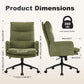 High-Back Upholstered Office Chair with Armrests, Height Adjustable Swivel Desk Chair with Wheels