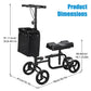 All-Terrain Knee Scooter for Adults – Steerable Leg Support Walker with Shock Absorber & Locking Handbrake