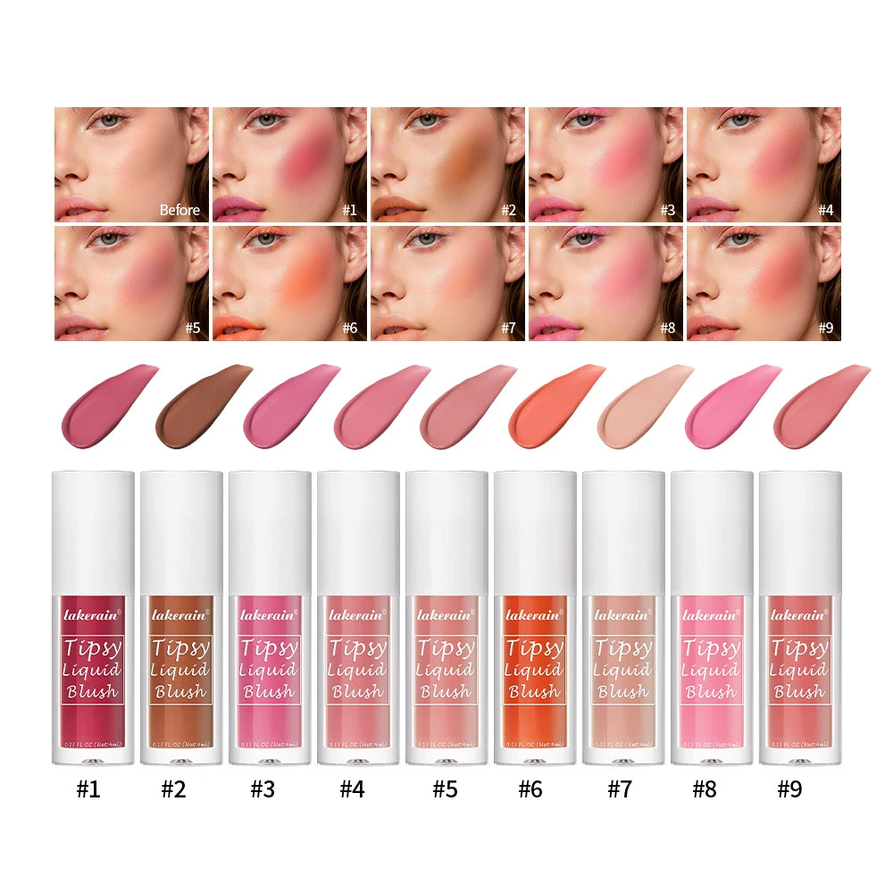 Liquid Blush, Lightweight Blendable Cheek Tint, Dewy Finish, 9 Shades