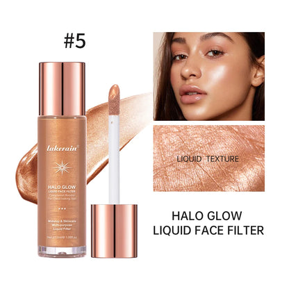 2-in-1 Liquid Illuminator and Highlighter, Dewy Radiant Face and Body Shimmer Makeup