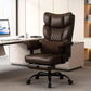 Big & Tall Executive Office Chair with Footrest, High Back 155° Reclining Desk Chair with Adjustable Armrests & Lumbar Support