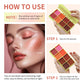8-Color Cream Blush and Highlighter Palette, Waterproof Long-Lasting Face Makeup, Natural-Looking Color