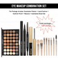 12-Piece Eye & Brow Makeup Set, 40-Color Matte Shimmer & Glitter Eyeshadow Palette, Eyebrow Pencil, Liquid Eyeliner, Mascara & Brushes