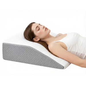 7-Inch Foam Bed Wedge Pillow for Sleeping, Neck & Back Support, Ventilated Cooling Standard Size Pillow