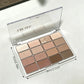 16-Color Pink & Brown Eyeshadow Palette with 5-Piece Brush Set, Matte & Highlight Earth Tones