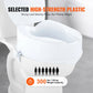 6" Raised Toilet Seat – Universal Toilet Riser with Secure Screw-Lock Design & Toilet Seat, 300 lb Capacity