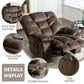 Oversized Power Recliner Chair with Massage & Heat, 41-Inch Wide Electric Reclining Chair with USB Port & Breathable Fabric