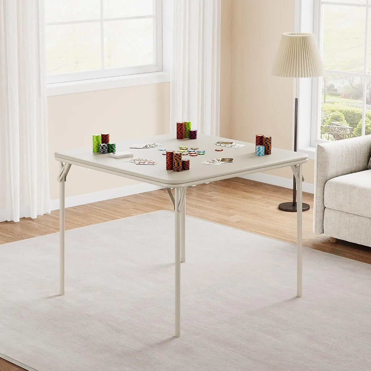 Folding Card & Game Table – Portable Computer Desk & Bedside Table, Water-Resistant for Dining, Picnic, Camping & Small Spaces