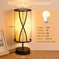 Distressed Table Lamps with LED Bulbs, 3-Way Dimmable Touch Control, USB-A and USB-C Ports, Bedside and Living Room Lighting
