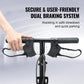 Folding Knee Scooter for Adults – Steerable All-Terrain Knee Walker, Height-Adjustable Handlebar, Solid Wheels, Carbon Steel Frame
