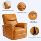 Electric Power Recliner Chair, PU Leather Adjustable Armchair with Free-Position Reclining & Extendable Footrest