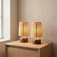 Cordless Rechargeable Wooden Table Lamp with Linen Shade, 3 Color Temperatures, Stepless Dimming, Up to 12-Hour Battery Life