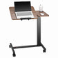 Height & Angle Adjustable Overbed Table with Swivel Casters, Mobile Rolling Bedside Laptop Desk for Home & Office