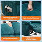 Oversized Manual Recliner Chair, 300 lb Capacity Fabric Single Sofa with Liftable Footrest, Side Pocket & 155° Reclining Backrest