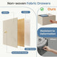 4-Drawer Fabric Nightstand with Removable Storage Bins, Steel Frame & Wood Top, Bedside Organizer for Bedroom & Living Room