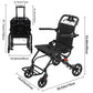 Lightweight Foldable Transport Wheelchair for Adults – Compact Portable Travel Chair for Narrow Doorways