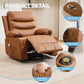 Swivel Rocker Recliner Chair with Massage & Heat – Reclining Lounge Chair with Cup Holder, Side & Front Storage Pockets