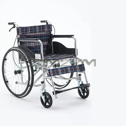 Folding Manual Wheelchair Lightweight Home Hospital Disabled Elderly Mobility Portable Wheelchair