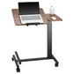 Height & Angle Adjustable Overbed Table with Swivel Casters, Mobile Rolling Bedside Laptop Desk for Home & Office