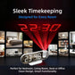 8.8-Inch LED Projection Alarm Clock with 180° Ceiling Projector, Dual Alarms, USB Charging, Temperature & Adjustable Brightness