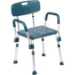 Adjustable Bath & Shower Chair with Quick-Release Back & Arms – 300 lb Capacity, Navy