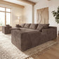 139-Inch U-Shaped Corduroy Sectional Sofa – Extra Large Deep Seat Cloud Couch, Modern Upholstered No-Assembly Living Room Sofa