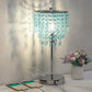 Crystal Bedside Table Lamp with 3-Way Touch Dimming and Dual USB Charging Ports