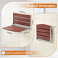 20" Wall-Mounted Folding Shower Seat – Fold-Down Bath Bench with Stainless Steel Frame, 400 lb Capacity, Red