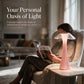 Pink Cordless LED Table Lamp, 1200mAh Rechargeable Battery, USB-C Charging, 3 Color Temperatures and Stepless Dimming