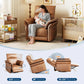Power Recliner Swivel Glider Chair with 270° Rotation, Rocking Motion & Adjustable Footrest for Living Room