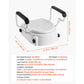 Raised Toilet Seat with Arms – 3-Level Height Adjustable Toilet Riser with Padded Handles, 300 lb Capacity