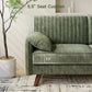 64.5-Inch Modern Chenille Loveseat Sofa – 2-Seater Small Space Couch with High Legs for Living Room & Apartment, Green