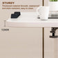 Height Adjustable Overbed Table with Wheels, Foldable Rolling Side Table & Portable Laptop Standing Desk for Home Office